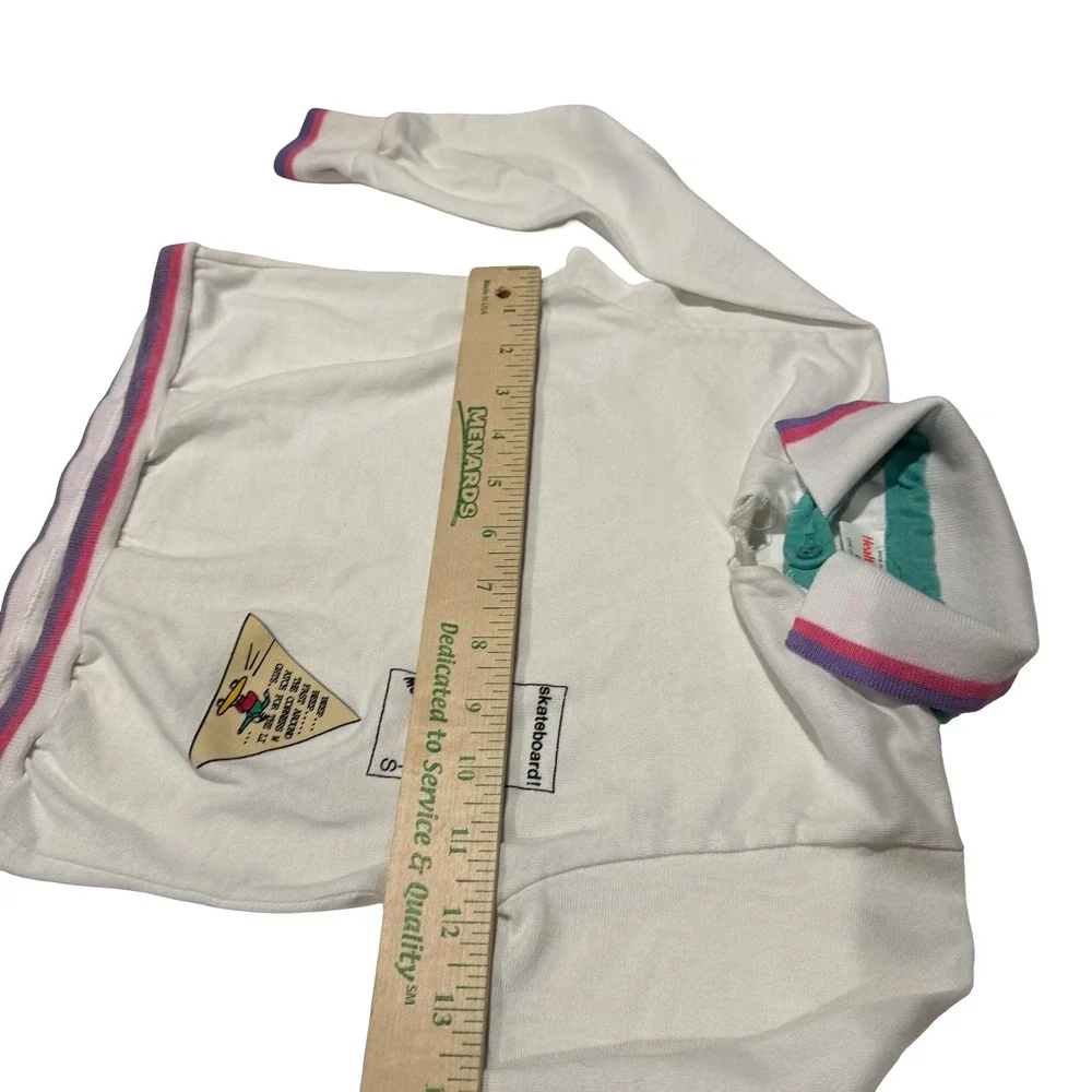 Vintage‎ Health-tex Kids Skateboard Sweatshirt and Joggers Set White Blue Size 6